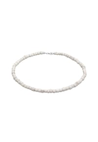 elli. - Halskette Choker Glasperlen 925 Silber - Weiß