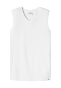 SCHIESSER - Tanktop, V-Ausschnitt, breite Träger, für Herren - 100 WEISS