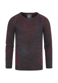 RUSTY NEAL® - Strickpullover mit ausgefallenem Strickmuster - Schwarz