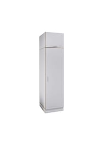 VCM. - Mehrzweck-Wäscheschrank , schmaler Stauraumschrank mit 4 Fächern & 2 Drehtüren, Maße Haushaltsregal H. 200 x B. 50 x T. 60 cm, Küchenschrank Rislo BD XXL - Anthrazit
