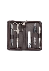 Becker SIENA - Maniküre-Etui, Reißverschluss, 5-teilig - BRAUN