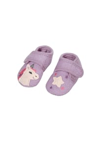maximo® - Lauflernschuhe, "Einhorn" Anti-Rutsch-Sohle, Klettverschluß - lavendel