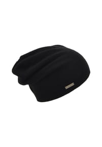 SEEBERGER - Beanie, Emblem, für Damen - 0 BLACK