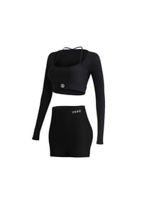 YEAZ - SET Long Top + Shorts CLUB LEVEL - grau