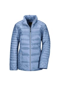 GOLDNER - Kurzgröße:  Übergangsjacke mit Muster-Mix - blau