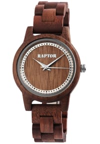 RAPTOR Raptor - Damen Quarz Armbanduhr Attilas - 3 ATM - Mineralglas - braun-silber