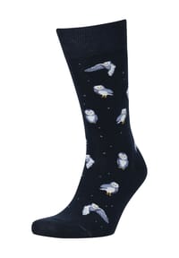 von Jungfeld - Socken, Rippbündchen, Motiv-Print, für Herren - 0650 NACHTHIMMELB