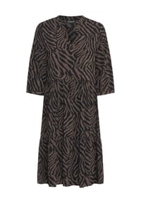 MANGUUN collection - Volantkleid, knielang, für Damen - ABSTRCT PRNT GREEN