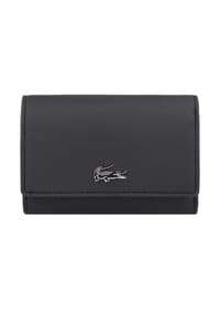 LACOSTE Core Essentials - Damen Geldbörse - Compact Wallet, Kunstleder,11,5x22x1cm (HxLxB) - Schwarz