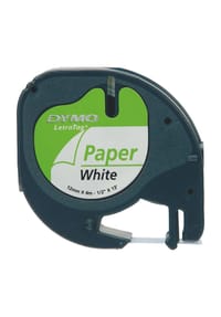 DYMO® - Schriftbandkassette "LetraTag" Etiketten, schwarz/weiss - 
