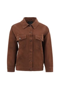 freshlions - Stoffjacke Jenna im klassischen Design - brown