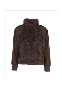 BlondeNo8 - Jacke LONDON im Materialmix - BROWN DTM