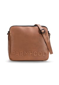 FARMHOOD - Nashville Nashville XL Umhängetasche 2 Fächer Leder 29 cm - dark brown