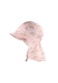 maximo® - MINI GIRL-Schildmütze, Druck Nackenschutz, Futter, Bindeband - blassrosa-gänseblümchen