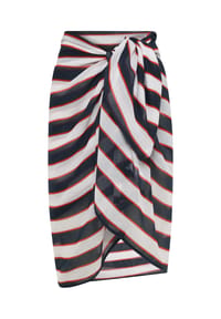 MANGUUN - Wickelrock Beachwear Basic, Knoten-Detail, für Damen - NAVY BLAZER