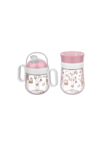 MEPAL Trinklernbecher Antitropf & 360° Mio 200 & 300 ml 2er Set - MIO - rosa-pink