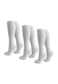 normani® - 3 Paar Trachten-Kniestrümpfe - Weiß