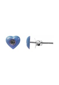 Adelia's - Adelia's Mädchen Ohrstecker aus 925 Sterling Silber - Kunststoff mit Herz und Strass - silber