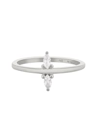 caї - Ring 925/- Sterling Silber 2 Zirkonia - weiß