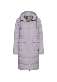 camel active - Steppmantel mit verstellbarem Saum und fester Kapuze - Lila