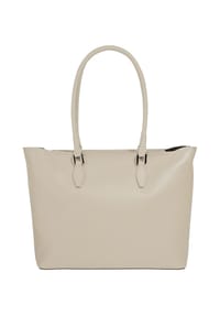 Cluty - Shopper Echt Leder, Made In Italy - beige