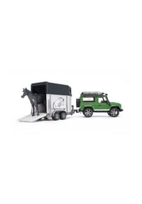 bruder® - Spielzeugauto Freizeit Land Rover Defender Station Wagon, mit Pferdeanhänger und Pferd - mehrfarbig