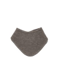 maximo® - GOTS BABY-Tuch, Wollfleece  Jerseyfutter, Klettverschluß - braunmeliert