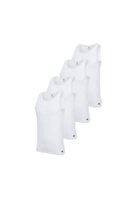 adidas - Herren Unterhemden, 4er Pack - Tank Top, Active Flex Cotton, ärmellos, einfarbig - Schwarz