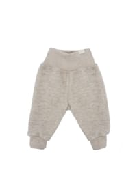 maximo® - GOTS BABY-Pumphose, Wollfleece Strickbündchen - braunmeliert