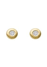 Adelia's - Adelia's Damen Solitär Ohrstecker Ohrringe 585 Gold ( 14K ) mit 2 Brillanten ( 0,07 ct ) - gold