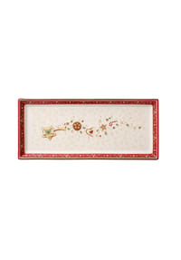 Villeroy & Boch Kuchenplatte rechteckig Winter Bakery Delight - Winter Bakery Delight - rot