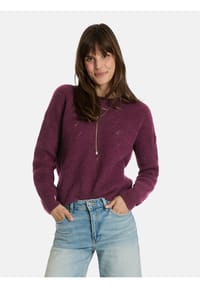 LIEBLINGSSTÜCK - Damen Pullover aus Alpaka-Woll-Mix JaneaL - 883-wineberry
