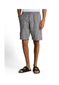 DENIM TOM TAILOR - Stoff-Shorts, Gummibund, für Herren - 39522 BLACK GREYIS