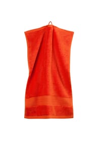 GRACE GRAND SPA - Gäste-Handtuch 3er-Pack Avantgarde mit breiter Webbordüre - Mandarine