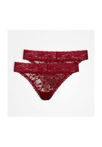 SNOCKS - Tanga, Spitze, für Damen - 26  DARK RED