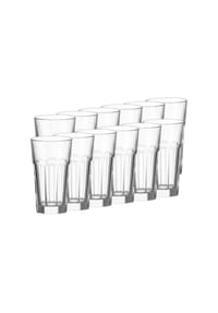LEONARDO Longdrinkgläser Rock 340 ml 12er Set transparent - ROCK - transparent