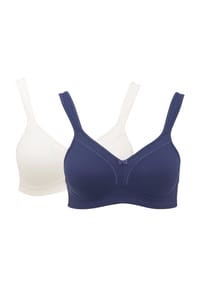 susa - Elegance Entlastungs-BH, 2er-Pack, bügellos, für Damen - 003 WEIß