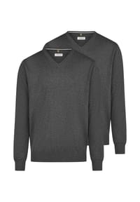 redmond - Pullover 2er Pack Basic - Schwarz