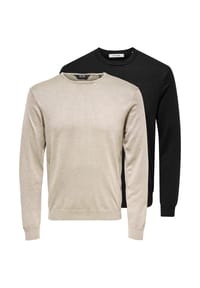 ONLY & SONS - Pullover 2er Pack Wyler - Schwarz