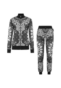 PLEIN SPORT - Jogginganzug OPTICAL FLOWER - black