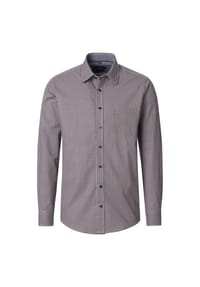 CASAMODA - Herren Freizeithemd Langarm Print Comfort Fit - Blau