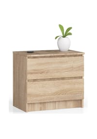 Akord - Nachttisch mit 2 Schubladen - artisan-eiche