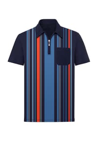 Sieh an! - Poloshirt - marine-gestreift
