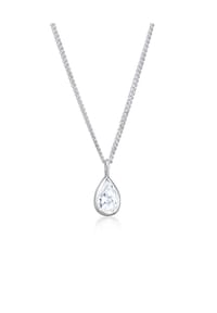 elli. - Halskette Zirkonia Tropfen 925 Sterling Silber - Blau