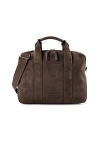 Marc O'Polo - Aktentasche Leder 37 cm Laptopfach - dark nickle