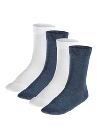 FALKE - Kinder Socken, 4er Pack - Happy, Kurzsocken - Dunkelblau