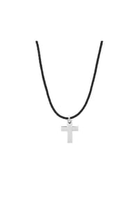 TOM TAILOR - Kette mit Anhänger für Jungen, Edelstahl | Kreuz - silber