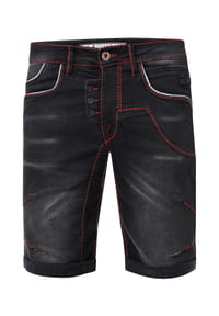 RUSTY NEAL - Shorts Ruben in tollem Jeans-Look - Black Used