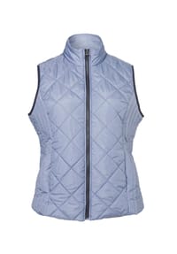 VIA APPIA -DUE- - Weste Klassische Steppweste mit Ziernähten im unifarbenen Design - rauchblau / indigo
