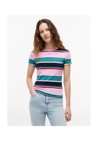TOMMY Jeans - T-Shirt, Rundhals-Ausschnitt, für Damen - 0D2 PINK
